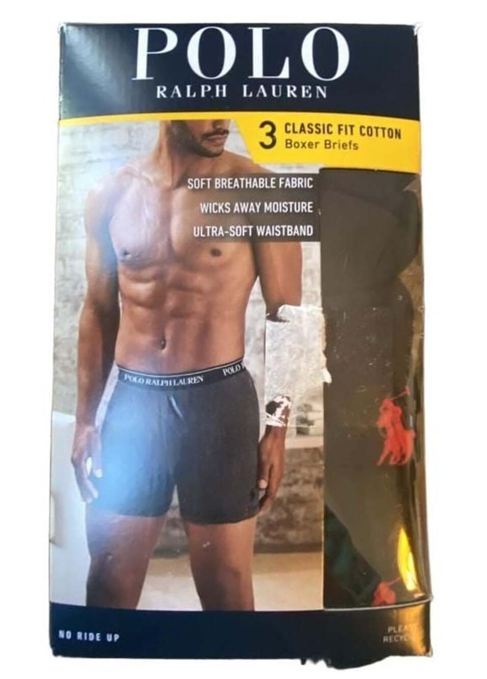 Polo Ralph Lauren Classic Fit Cotton Boxer Briefs 3-Pack Black L